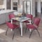 Regency Kahlo Square Table & Chair Sets, 30 W, 30 L, 29 H, Wood, Metal, Plastic Top, Maple TPL3030PLCM47BY - alternate 1